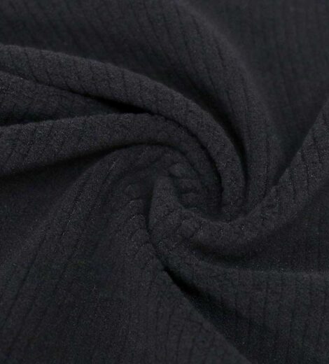 Black Drop Needle Fleece Fabric-A0-25-CH9267Z-1