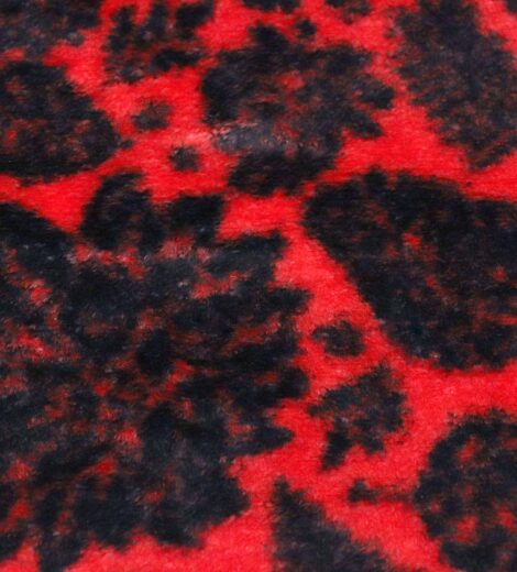 Black Flower Polyboa Fabric-T267S0537P60-1