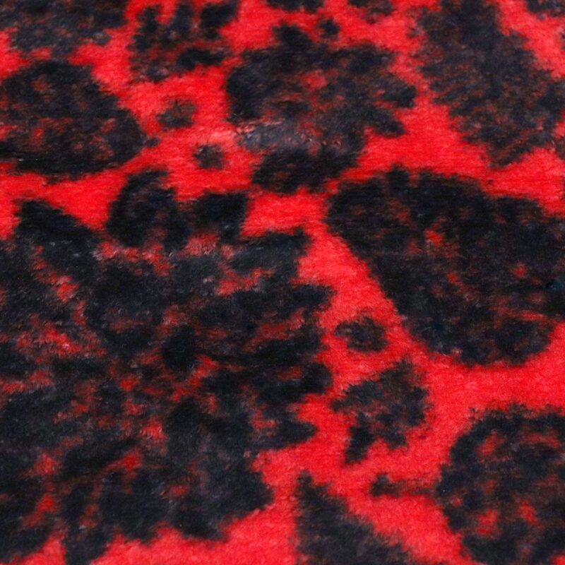 Black Flower Polyboa Fabric-T267S0537P60-1