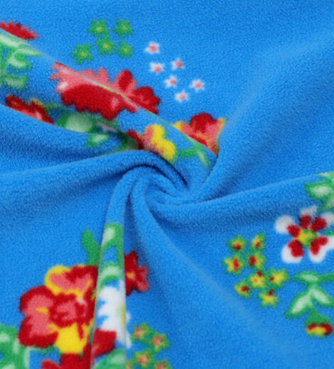 Floral Polar Fleece 1 Side Brush Fabric-GA0-25-AV3222ZP-1