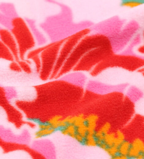 Flower Polar Fleece 2 Side Brush Fabric-A1-35-CK1216ZP-1