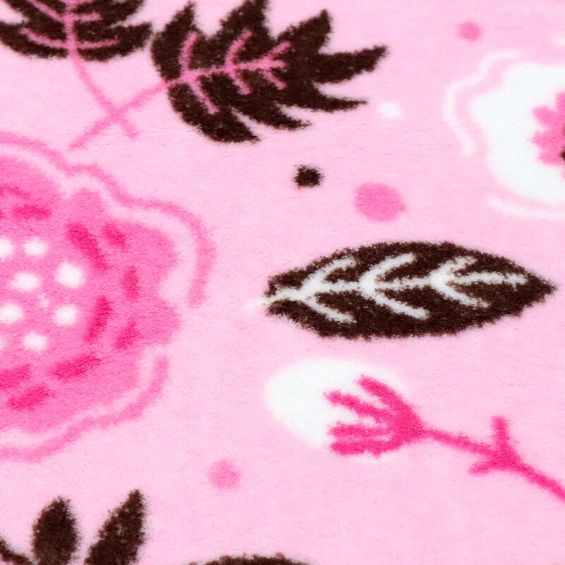 Pink Flower Print Polyboa Fabric-T571P0450N64-1
