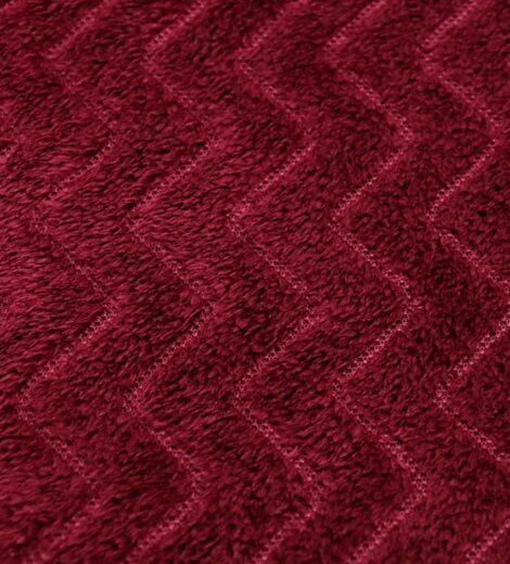 Burgundy Pattern Shearing Fabric-2FJ001-1