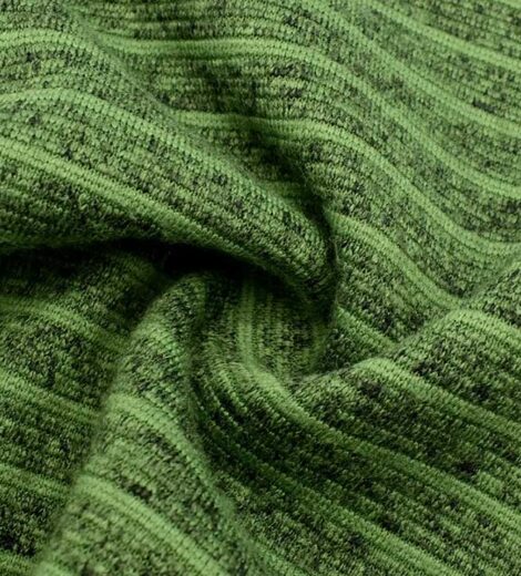 ผ้าสเวตเตอร์ฟลีซลายริ้วเขียว-TR3-CF2630#9264Z-1
