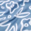 ผ้าฟลีซขูดขน 2 ด้านลายดอกสีฟ้า-TR2-BK1743ZP