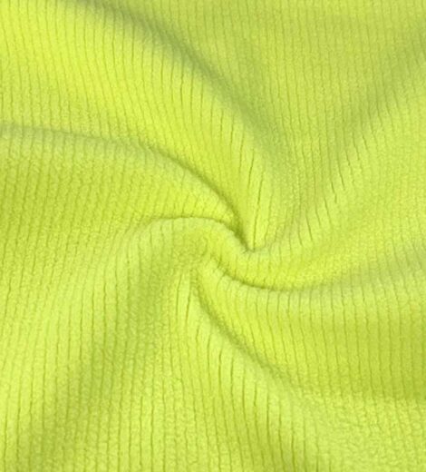 ผ้าฟลีซชักร่องสีเหลืองนีออน-GA0-25-CH9305Z-1