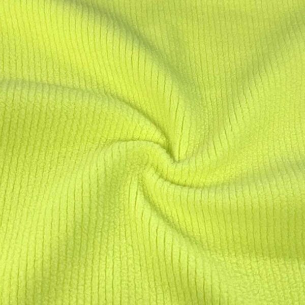 ผ้าฟลีซชักร่องสีเหลืองนีออน-GA0-25-CH9305Z-1