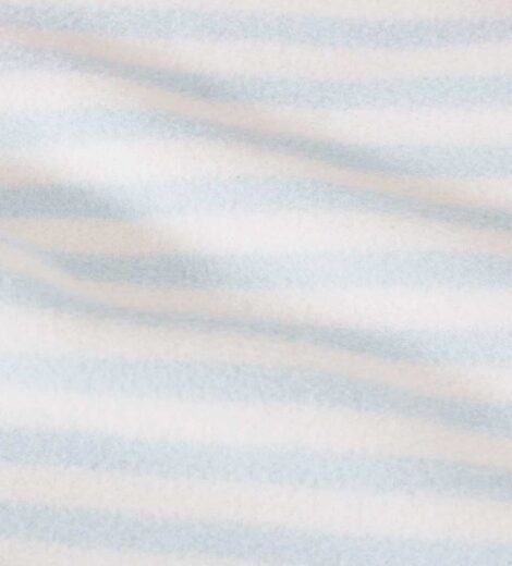 ผ้าโพล่าฟลีซขูดขน 2 ด้านลายริ้วสีขาวฟ้า-T1-27-JD1508ZP-1