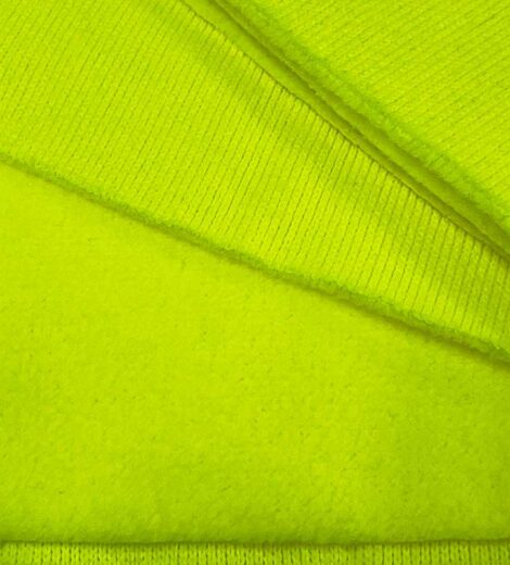 ผ้าโพล่าฟลีซขูดขน 1 ด้านสีเหลืองสะท้อนแสง-A0-30-C10#0021Z-1